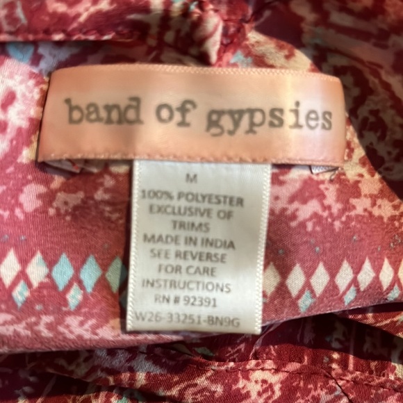 Band of Gypsies Red Mini Floral Halter Sundress Medium Size M - Picture 6 of 7